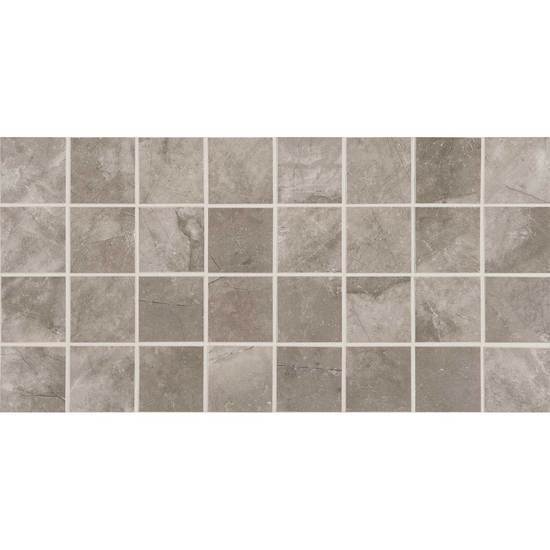 American Olean Glazed Ceramic Mosaic, Bevalo Collection, Multi-Color, 12x24