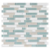 American Olean Glass & Natural Stone Random Mosaic Tile, Color Appeal Collection, Multi-Color, 12x12