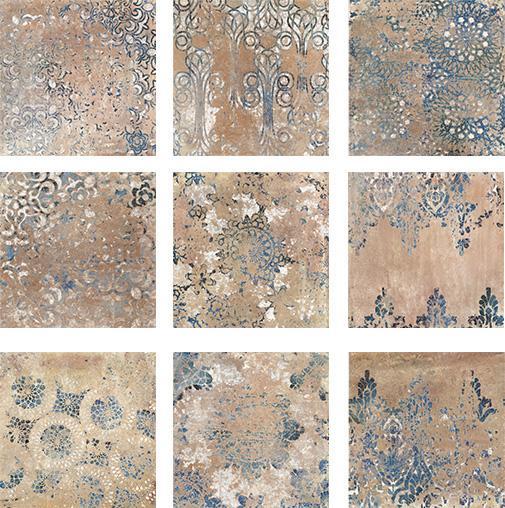 WOW Floor Tiles, Mestizaje Collection, Chateau Antique, Multi Color