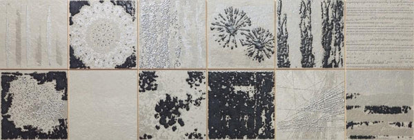 DUNE Wall and Floor Tiles, Ceramics, Collage Smoke, 11.8″ x 35.4″