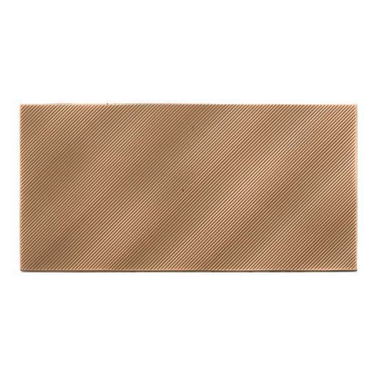 American Olean Metal Linear Wave Gloss Tile, Refined Metals Collection, Multi-Color, 2x8