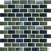 Fujiwa Pool Tiles, Glasstel Series, Multi-color, 7/8 X 1-7/8