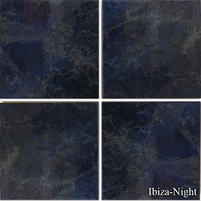 Fujiwa Pool Tiles, Ibiza Series, Ibiza (Night), 6" x 6"