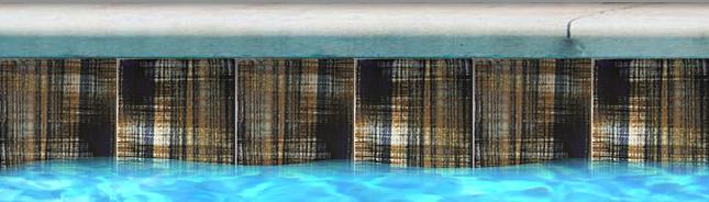 Fujiwa Pool Tiles, Kasuri Series, Multi-color, 6" x 6"