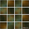 Fujiwa Pool Tiles, KLM Series, Multi-color, 3" x 3"