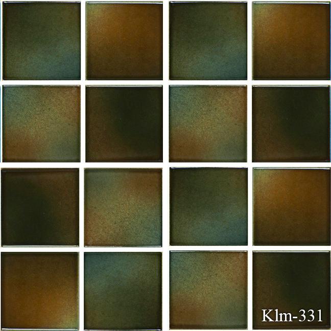 Fujiwa Pool Tiles, KLM Series, Multi-color, 3" x 3"