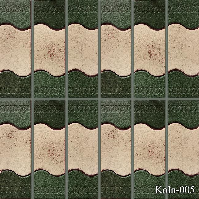 Fujiwa Pool Tiles, Koln Series, Multi-color, 2" x 6"