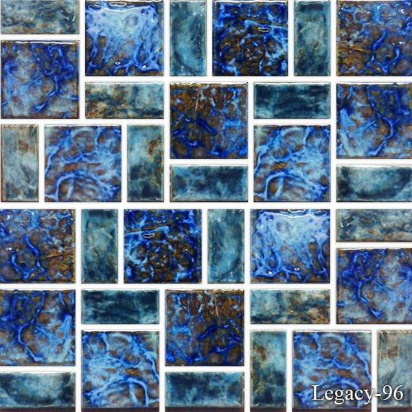 Fujiwa Pool Tiles, Legacy Random Pattern Series, Multi-color