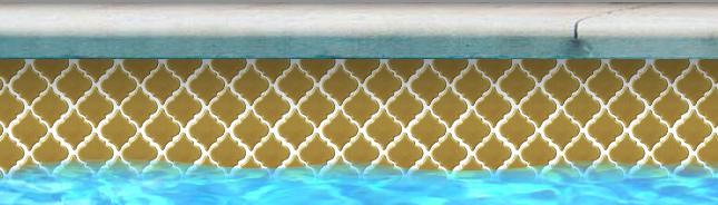 Fujiwa Pool Tiles, Lantern Series, Multi-color, 2" x 2"