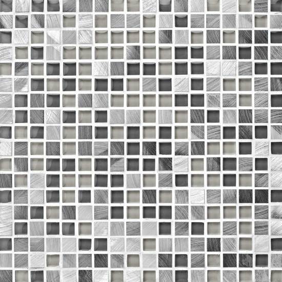 American Olean Glass & Aluminum Mosaic Tile, Morello Collection, Multi-Color, 12x12