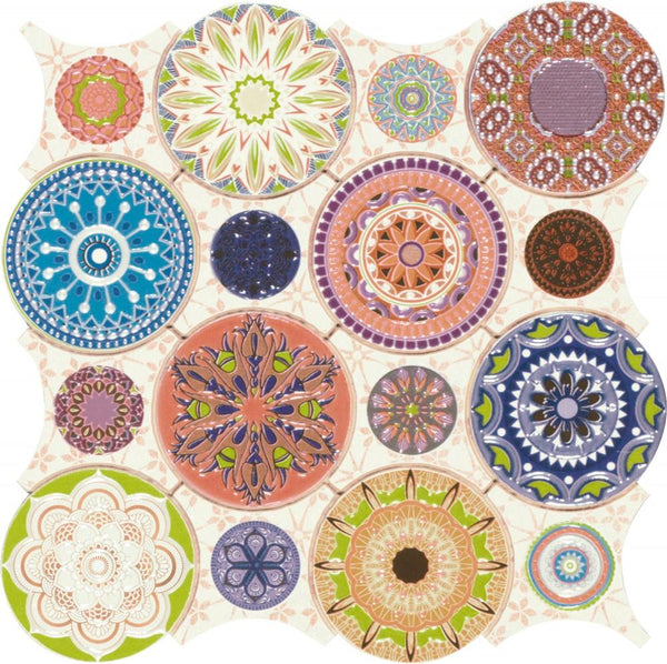 DUNE Mosaics, Ceramics, Mandala, 11″ x 11″