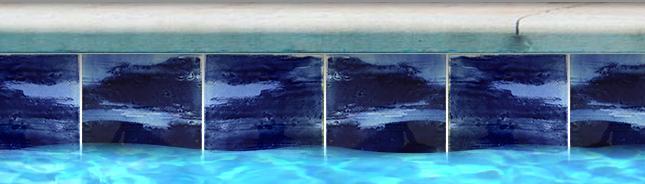 Fujiwa Pool Tiles, Nami 600 Series, Multi-color, 6" x 6"