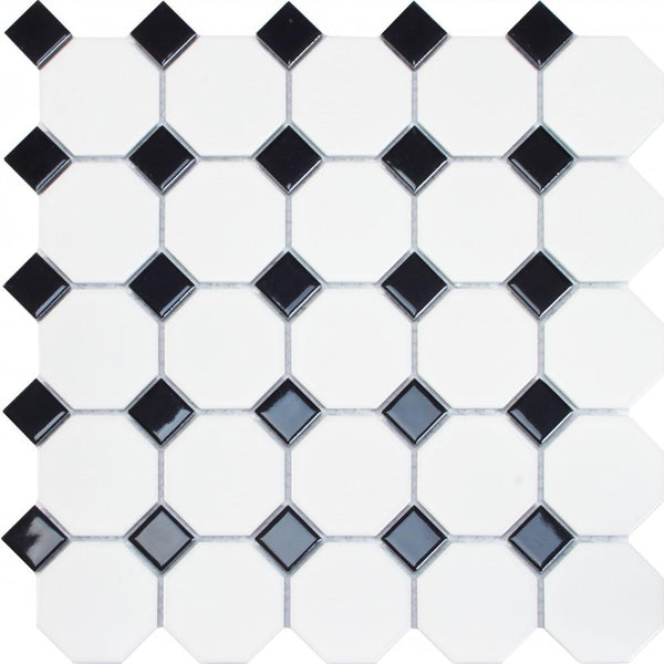 DUNE Mosaics, Porcelanico, Oxford, Multi-Color, 11.6″ x 11.6″