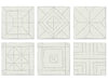 Wow Floor and Wall Tiles, Puzzle Collection, Puzzle Sketch Decor, Multi Color, 7"x7"