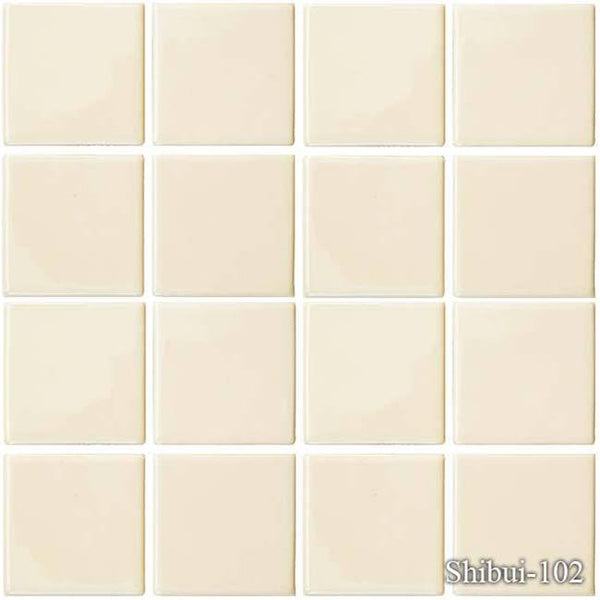 Fujiwa Pool Tiles, Shibui Series, Multi-color, 3" x 3"