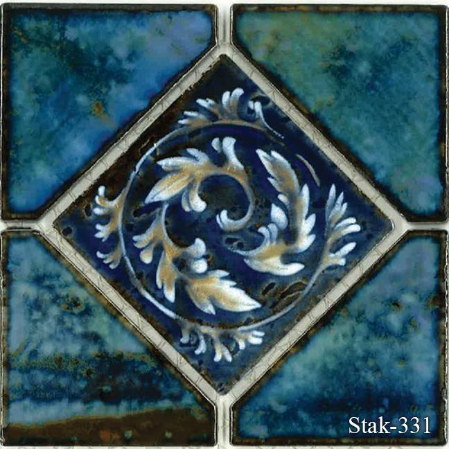 Fujiwa Pool Tiles, Stak Deco Series, Multi-color, 6" x 6"