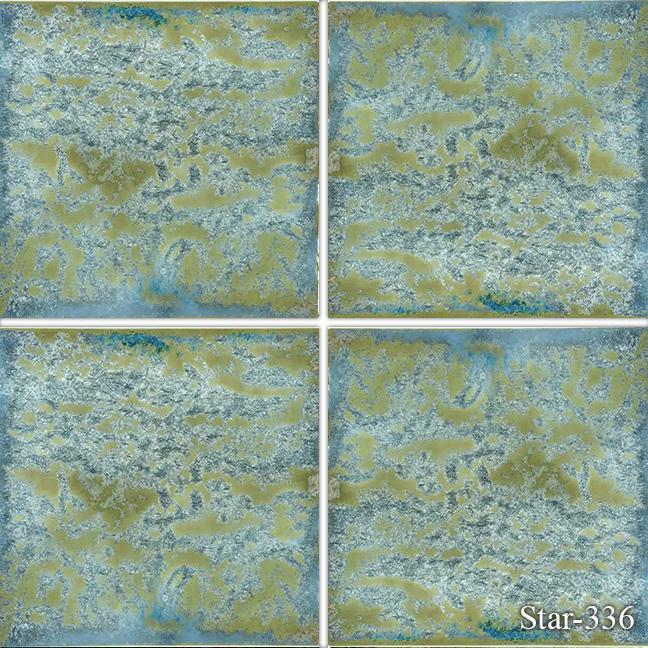 Fujiwa Pool Tiles, Stardon Series, Multi-color, 6" x 6"