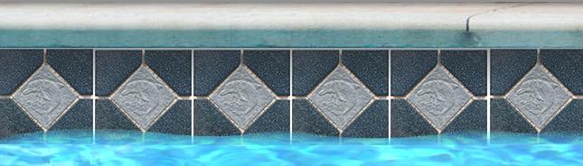 Fujiwa Pool Tiles, Sydney Deco Series, Multi-color, 6" x 6"