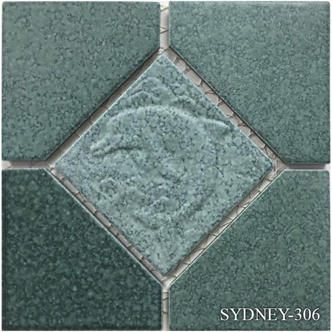 Fujiwa Pool Tiles, Sydney Deco Series, Multi-color, 6" x 6"