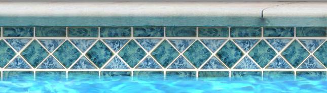 Fujiwa Pool Tiles, Tilis Series, Multi-color, 6 x 13-3/4
