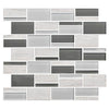 American Olean Glass & Natural Stone Random Mosaic Tile, Color Appeal Collection, Multi-Color, 13x12