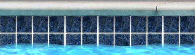 Fujiwa Pool Tiles, Veniz 300 Series, Multi-color, 3" x 3"