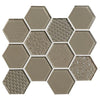 American Olean Hexagonal Multi-Structured Glass Mosaic Tile, Felicity Collection, Multi-Color, 9x10