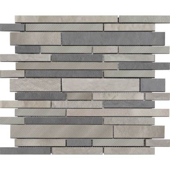 American Olean Metal Mosaic Blend Tile, Refined Metals Collection, Multi-Color, 11x12