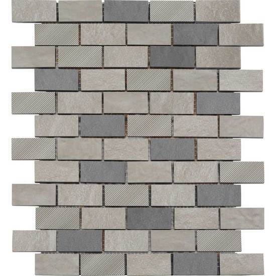 American Olean Metal Mosaic Blend Tile, Refined Metals Collection, Multi-Color, 11x13