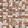 American Olean Block Random Glass & Stone Mosaic Tile, Fortify Collection, Multi-Color, 12x12