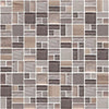 American Olean Block Random Glass & Stone Mosaic Tile, Fortify Collection, Multi-Color, 12x12
