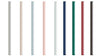 WOW Wall Tiles, Zellige Hexa Collection, Special Pieces, Zellige Hexa Rounded Edge, Multi-color, 0.43”x7”